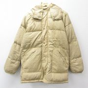 S★古着 アバクロンビー 長袖 ダウン ジャケット パーカー メンズ 70年代 70s リップストップ ラグラン USA製 薄ベージュ【spe】 26feb17