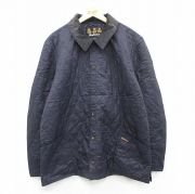 L★古着 バブアー 長袖 キルティング ジャケット メンズ ワンポイントロゴ 黒【spe】 26feb17