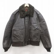 XL★古着 長袖 レザー ジャケット メンズ 80年代 80s 大きいサイズ USA製 こげ茶 ブラウン 内側キルティング 【spe】 25sep29 中古 アウター 革ジャン 皮ジャン