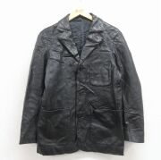 S★古着 ギャップ GAP 長袖 レザー ジャケット メンズ 00年代 00s 黒【spe】 26jan24