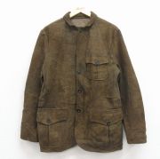 M★古着 ラルフローレン 長袖 ブランド スエード レザー ジャケット メンズ 90年代 90s 茶系【spe】 26feb18