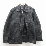 古着通販 XS☆古着 長袖 ビンテージ レザー ジャケット メンズ 70年代
