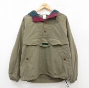 L★古着 コロンビア COLUMBIA 長袖 ナイロン ジャケット パーカー メンズ 90年代 90s ベージュ カーキ 【spe】 25sep25 中古 アウター ウインドブレーカー