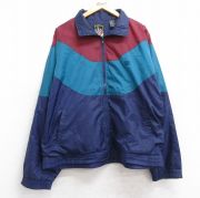 XL★古着 長袖 ナイロン ジャケット メンズ 90年代 90s USAオリンピック マルチカラー 紺他 ネイビー 【spe】 25sep30 中古 アウター ウインドブレーカー
