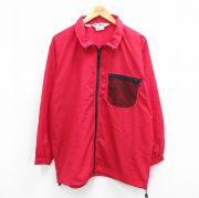 M★古着 コロンビア COLUMBIA 長袖 ナイロン ジャケット メンズ 90年代 90s 赤 レッド 【spe】 25oct01 中古 アウター ウインドブレーカー