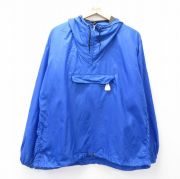 L★古着 長袖 ハーフジップ ナイロン ジャケット アノラック パーカー メンズ 80年代 80s 青 ブルー 【spe】 25oct14 中古 アウター ウインドブレーカー