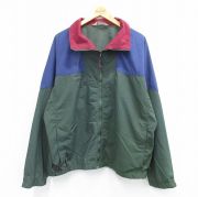 XL★古着 コロンビア COLUMBIA 長袖 ナイロン ジャケット メンズ 90年代 90s 大きいサイズ 緑他 グリーン 【spe】 25oct24 中古 アウター ウインドブレーカー