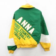 L★古着 スイングスター 長袖 ナイロン ジャケット メンズ 90年代 90s ANNA バスケットボール マルチカラー 緑他 内側キルティング【spe】 25dec06
