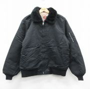 L★古着 ディッキーズ 長袖 ナイロン ジャケット パーカー メンズ 90年代 90s USA製 黒 内側ボア【spe】 26jan13