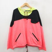 XL★古着 オーシャンパシフィック OP 長袖 ナイロン ジャケット パーカー メンズ 90年代 90s マルチカラー 黒他【spe】 26feb09