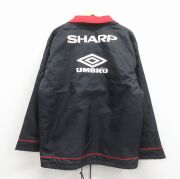 L★古着 アンブロ 長袖 ナイロン ジャケット メンズ マンチェスターユナイテッド シャープ 黒他【spe】 26feb21
