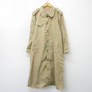 M★古着 バナナリパブリック 長袖 ナイロン トレンチ コート メンズ 80年代 80s ラグラン ロング丈 ベージュ【spe】 26mar02