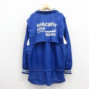 XL★古着 長袖 ハーフジップ ナイロン アノラック ジャケット メンズ 80年代 80s フィールドホッケー 大きいサイズ USA製 青【spe】 26mar24