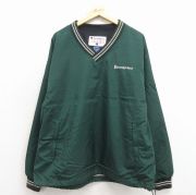 XL★古着 チャンピオン champion 長袖 ナイロン ジャケット メンズ 00年代 00s サンタンディール銀行 Vネック 緑他【spe】 26apr06
