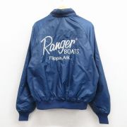 L★古着 キングルイ 長袖 ナイロン ジャケット メンズ 80年代 80s Ranger 刺繍 ラグラン USA製 紺【spe】 26apr06
