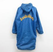 XL★古着 長袖 ナイロン ジャケット パーカー メンズ 80年代 80s Santa ロング丈 ラグラン USA製 青 内側ボア【spe】 26apr10