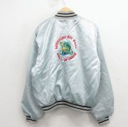 XL★古着 長袖 ナイロン ジャケット メンズ 80年代 80s ブラックバス 刺繍 USA製 薄グレー【spe】 26apr10