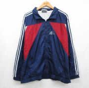 古着通販 XL☆古着 アディダス adidas 長袖 ナイロン ジャケット