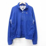 L★古着 パタゴニア patagonia 長袖 フリース ジャケット メンズ 00年代 00s ワンポイントロゴ R4 ポーラテック 青【spe】 25dec12
