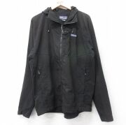 M★古着 パタゴニア patagonia 長袖 テックフェイス ジャケット パーカー メンズ ワンポイントロゴ R1 黒 内側フリース【spe】 25dec12