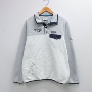 L★古着 パタゴニア patagonia 長袖 フリース ジャケット スナップT メンズ ワンポイントロゴ SAGE FARM ツートンカラー グレー他【spe】 26mar07
