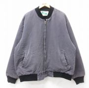 XL★古着 キー KEY 長袖 ジャケット メンズ 90年代 90s ダック地 大きいサイズ コットン USA製 グレー系他 内側キルティング 【spe】 25sep10 中古 アウター ジャンパー ブルゾン