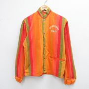 M★古着 チャンピオン Champion 長袖 ジャケット メンズ 60年代 60s ランナーズタグ ミシガン コットン オレンジ他 ストライプ 【spe】 25sep25 中古 アウター ジャンパー ブルゾン
