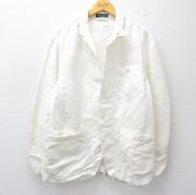 M★古着 ラルフローレン Ralph Lauren 長袖 ブランド ジャケット メンズ 90年代 90s リネン 白 ホワイト 【spe】 25sep29 中古 アウター ジャンパー ブルゾン