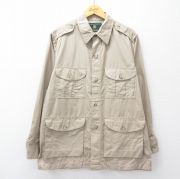 XL★古着 オービス ORVIS 長袖 サファリ ジャケット メンズ 80年代 80s ベージュ カーキ 【spe】 25oct02 中古 アウター ジャンパー ブルゾン