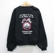 XL★古着 キングルイ 長袖 ジャケット メンズ 90年代 90s 馬 ダック地 大きいサイズ コットン USA製 黒 ブラック 内側キルティング 【spe】 25oct03 中古 アウター ジャンパー ブルゾン