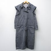 XL★古着 長袖 コート メンズ 90年代 90s ラグラン ダック地 ロング丈 大きいサイズ コットン カナダ製 紺系 ネイビー 【spe】 25oct03 中古 アウター