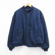 XL★古着 カタリナ 長袖 ダービー ジャケット メンズ 80年代 80s 大きいサイズ 紺 ネイビー 内側キルティング 【spe】 25oct10 中古 アウター ジャンパー ブルゾン
