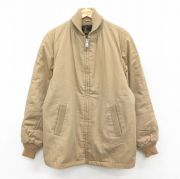 XL★古着 レイクランド 長袖 ファラオ ジャケット メンズ 70年代 70s ショールカラー ベージュ カーキ 内側ボア 【spe】 25oct16 中古 アウター ジャンパー ブルゾン