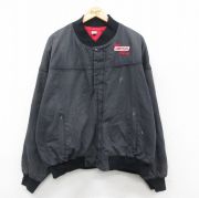 XL★古着 長袖 ダービー ジャケット メンズ 80年代 80s シンプソン レーシング 大きいサイズ USA製 タロン 黒 ブラック 【spe】 25oct21 中古 アウター ジャンパー ブルゾン