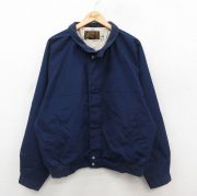 XL★古着 エディーバウアー 長袖 ジャケット スイングトップ メンズ 90年代 90s ラグラン 大きいサイズ 紺 ネイビー 【spe】 25oct21 中古 アウター ジャンパー ブルゾン