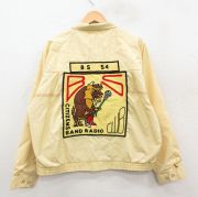 XL★古着 長袖 ジャケット スイングトップ メンズ 80年代 80s バッファロー ラグラン 大きいサイズ 黄 イエロー 【spe】 25oct24 中古 アウター ジャンパー ブルゾン