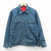 L★古着 ディッキーズ Dickies 長袖 ジャケット メンズ 70年代 70s タロン 紺系 ネイビー 内側フリース 【spe】 25oct25 中古 アウター ジャンパー ブルゾン