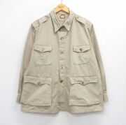 XL★古着 バナナリパブリック 長袖 サファリ ジャケット メンズ 80年代 80s 大きいサイズ USA製 ベージュ【spe】 25dec15