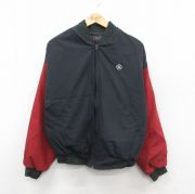 L★古着 ヒルトン 長袖 ジャケット メンズ 90年代 90s ゼネラルエレクトリック ツートンカラー USA製 黒他【spe】 26jan13