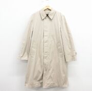 L★古着 ロンドンフォグ ステンカラー コート メンズ 90年代 90s ロング丈 USA製 薄ベージュ 内側ボア【spe】 26jan24