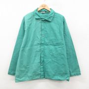 XL★古着 長袖 ワーク ジャケット メンズ 90年代 90s コットン USA製 青緑【spe】 26feb06