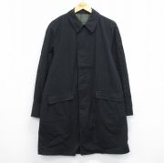 L★古着 ロンドンフォグ 長袖 ステンカラー コート メンズ 90年代 90s ロング丈 黒【spe】 26feb16