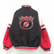 XL★古着 ミラージュ 長袖 ジャケット メンズ 00年代 00s NHL ニュージャージーデビルズ 赤他 アイスホッケー【spe】 26feb17