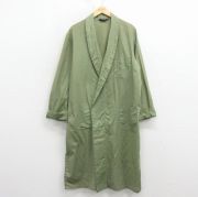L★古着 タウンクラフト 長袖 ガウン 羽織 メンズ 80年代 80s ロング丈 緑【spe】 26mar24