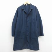 XL★古着 レッドキャップ 長袖 ワーク ジャケット メンズ 90年代 90s 大きいサイズ ロング丈 開襟 オープンカラー USA製 紺【spe】 26apr11