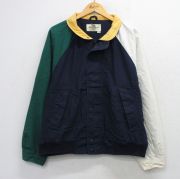 L★古着 エディーバウアー 長袖 ジャケット メンズ 00年代 00s マルチカラー ラグラン 大きいサイズ コットン 紺他【spe】 26apr22