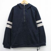 XL★古着 ジェイクルー 長袖 ハーフジップ ジャケット アノラック パーカー メンズ 00年代 00s 大きいサイズ コットン 紺他【spe】 26apr22