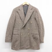 M★古着 ラルフローレン Ralph Lauren 長袖 ブランド テーラード ジャケット メンズ 80年代 80s ツイード USA製 薄ベージュ カーキ 【spe】 25oct16 中古 アウター
