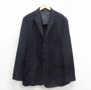 L★古着 ラルフローレン 長袖 ブランド テーラード ジャケット メンズ 90年代 90s ロング丈 ウール イタリア製 紺【spe】 25dec15