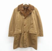 L★古着 ブルックスブラザーズ 長袖 ビンテージ ブランド ジャケット コート メンズ 70年代 70s タロン 茶 内側フェイクファー【spe】 25nov19